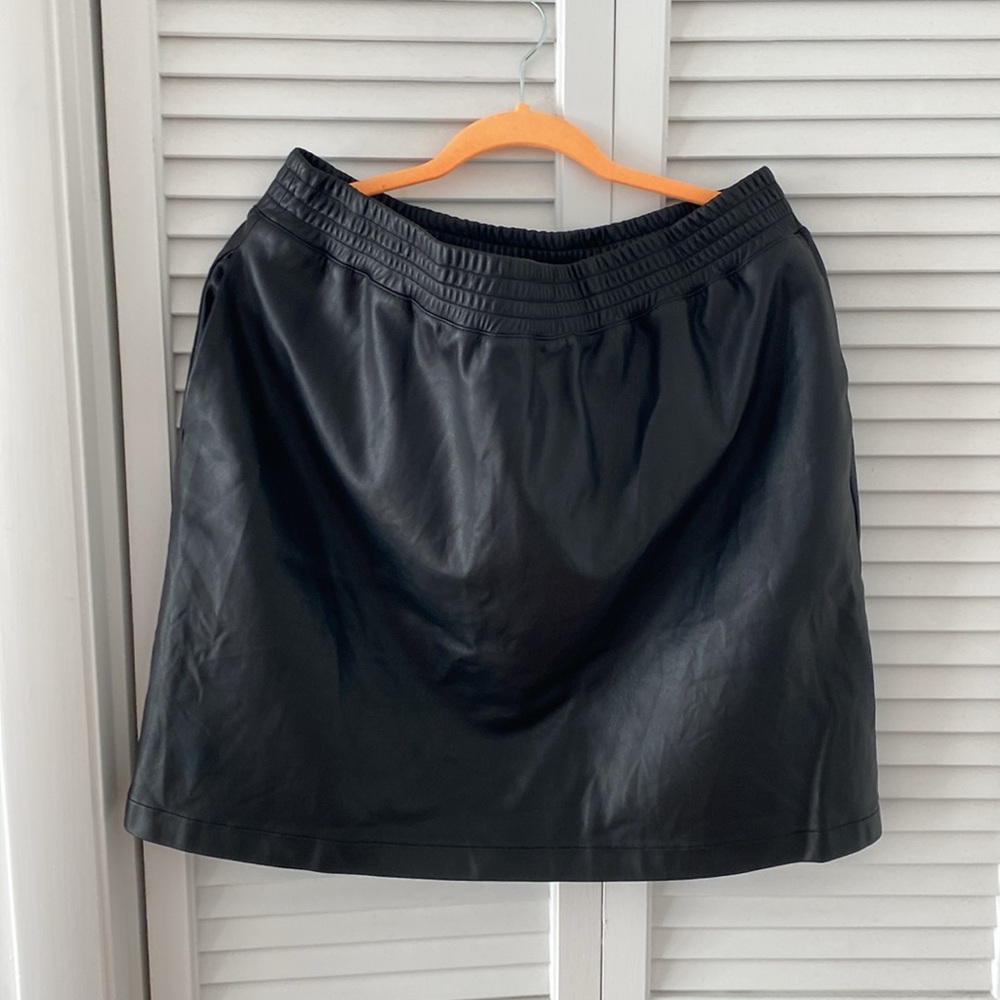 Universal Standard for J Crew faux leather skirt